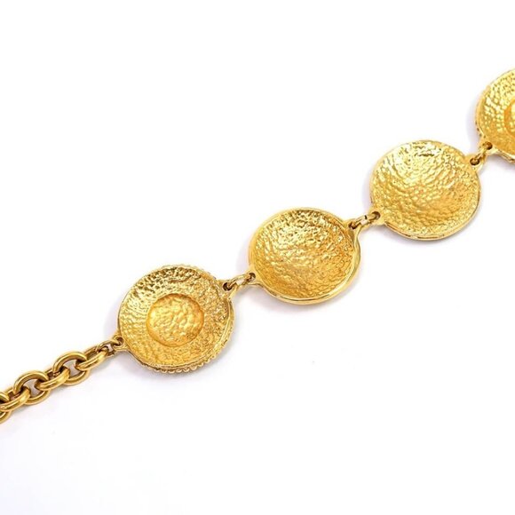 CHANEL 31 Rue Cambon PARIS Coin Bracelet 8.6" Gold Tone Auth #34872 - Picture 3 of 5
